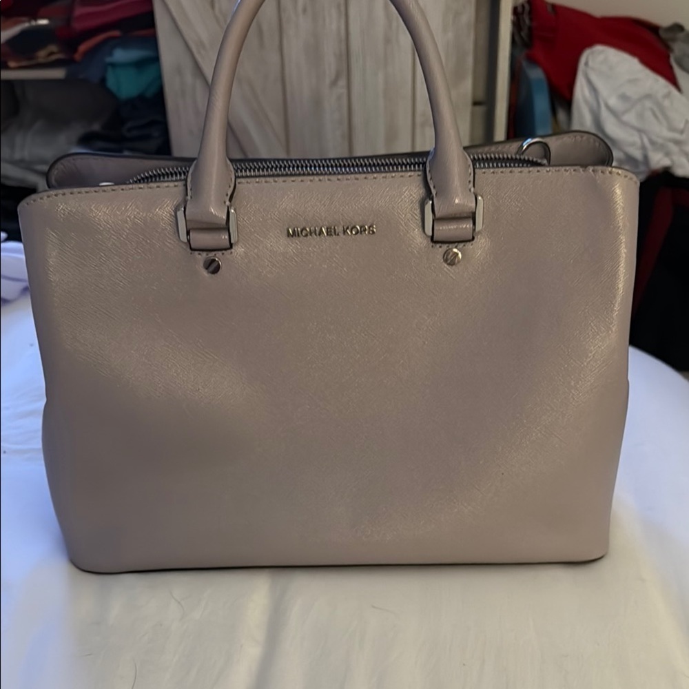 Michael Kors lilac Satchel Structured Saffiano Leather